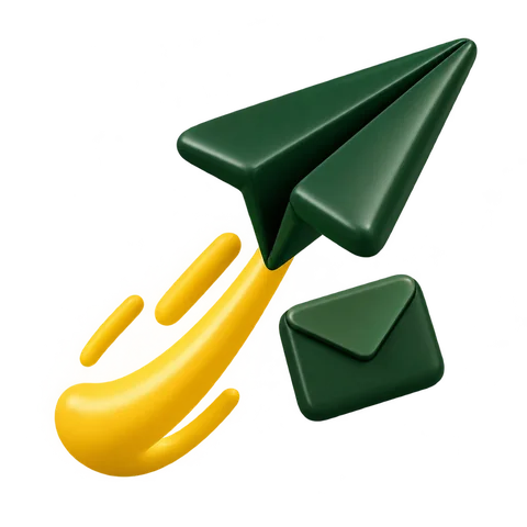 3D illustration representing cold email infrastructure